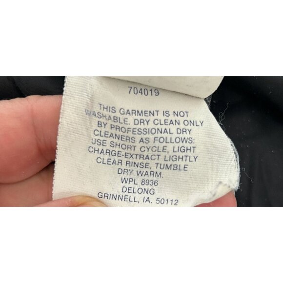 Vintage DeLong Varsity Jacket Mens XLarge Blue Wool & Leather Sleeves Retro - Picture 9 of 11